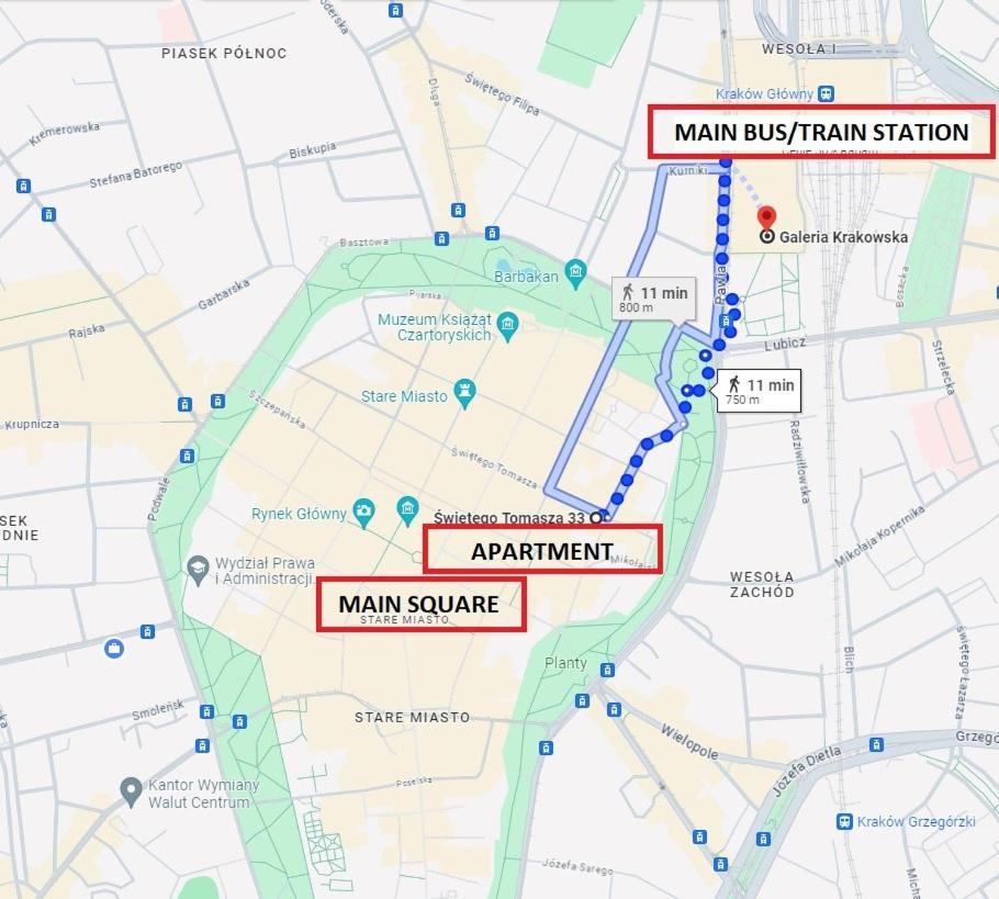 2 Bedroom Apartment, Heart Of Krakow Tomasza St Luaran gambar